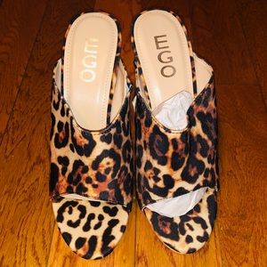 Ego - Size 5 - Leopard Print - Wedge Heels
